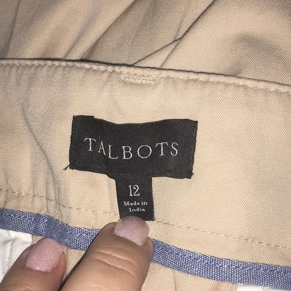 Talbots Classic Zip Tan Color Bootcut Leg Pants - Picture 3 of 4